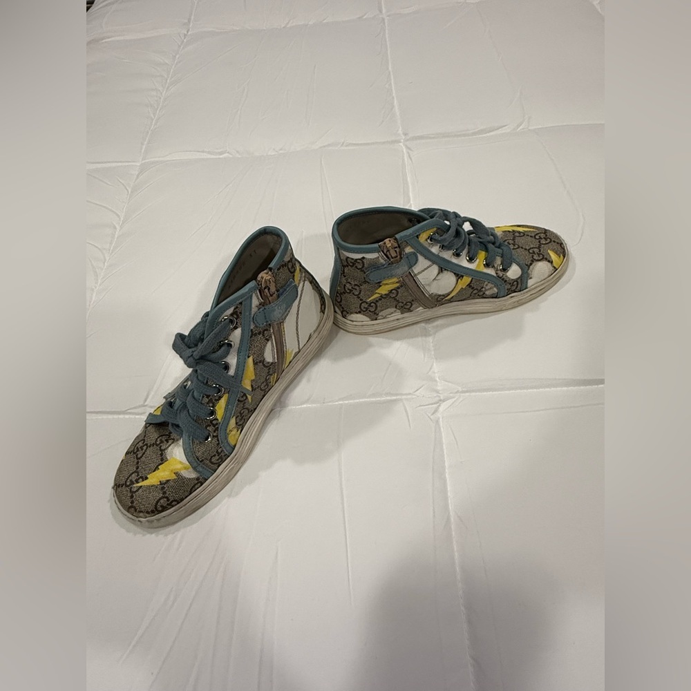 Gucci Kids Sneakers - Gray and Yellow - Picture 6 of 6